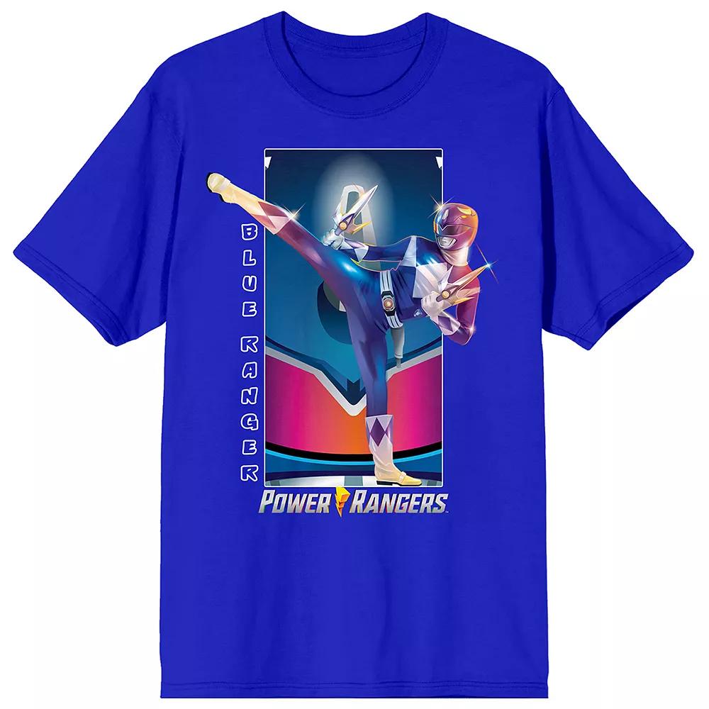 Men's Power Rangers Blue Ranger Short Sleeve Graphic T-Shirt,  Product Image