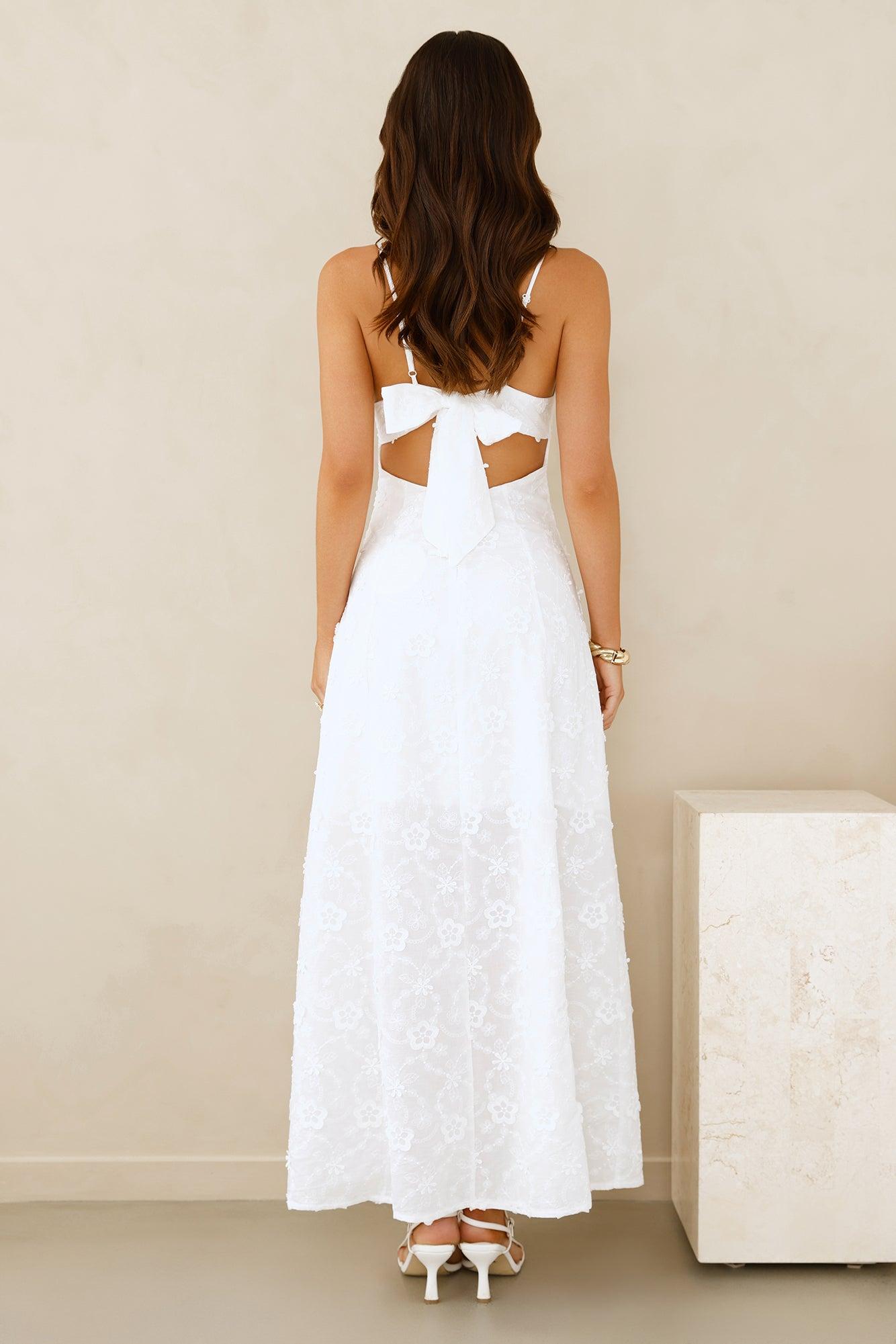 Soft Moonbeam Maxi Dress White Product Image