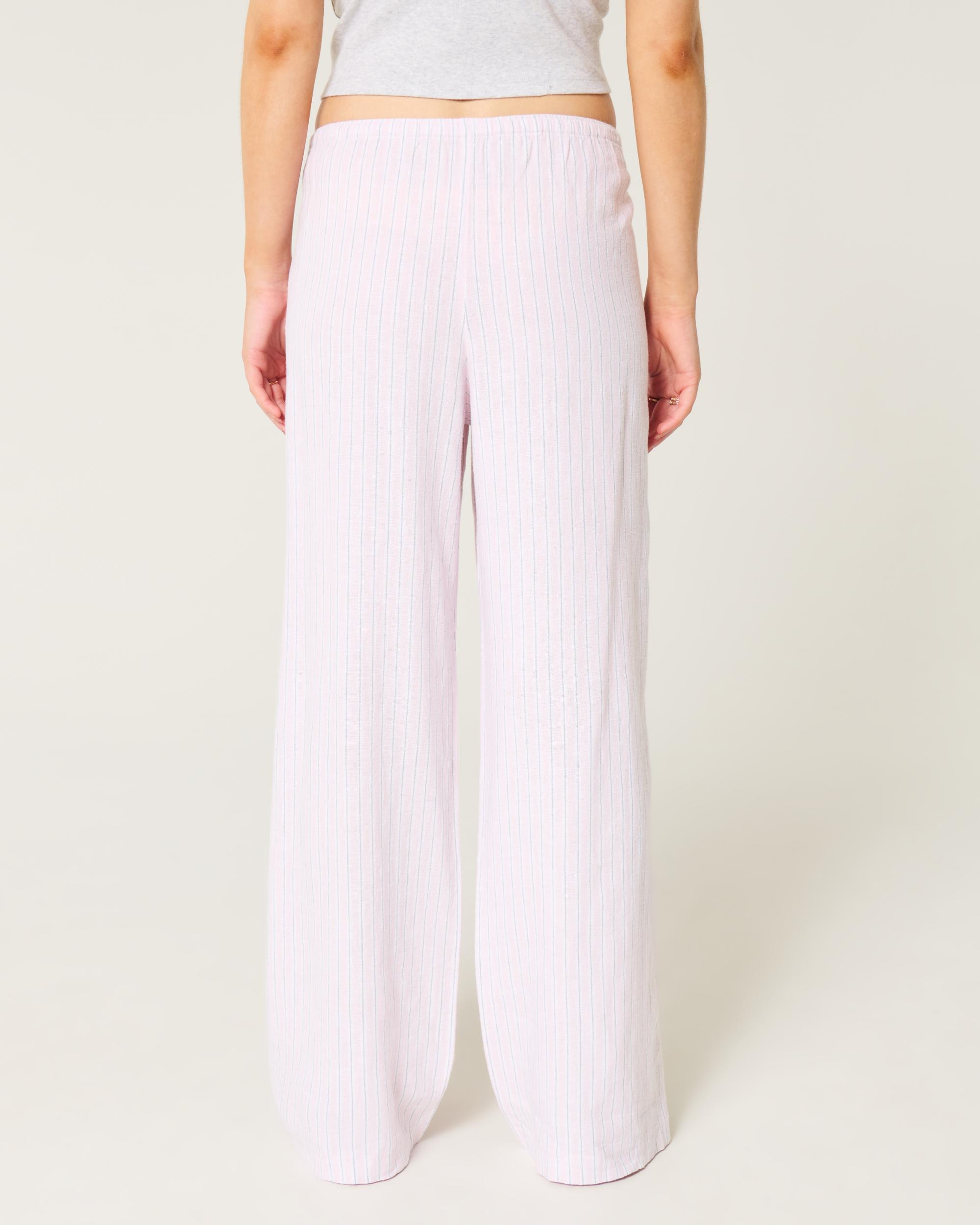 Linen-Blend Pull-On Baggy Pants Product Image