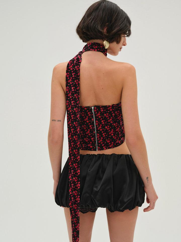 Berry Bud Bustier Top — Red Product Image