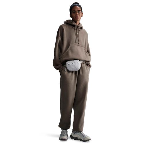 Nike Womens Nike PHNX Fleece OS Pullover Hoodie - Womens Mink Brown/Sail Product Image
