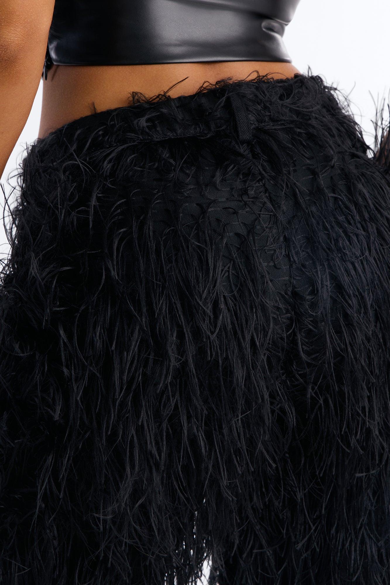 Soft But Savage Low Rise Frayed Pant 33″ - Black Female Product Image