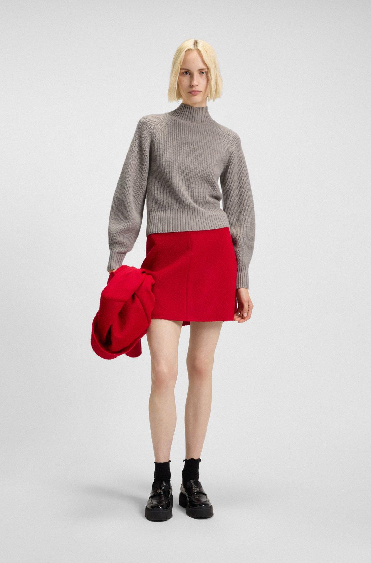 Loose-fit rollneck sweater with raglan sleeves Product Image