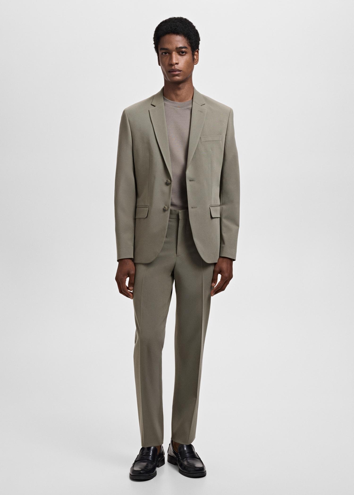 Super slim-fit suit jacket in stretch fabric - Men | MANGO USA Product Image