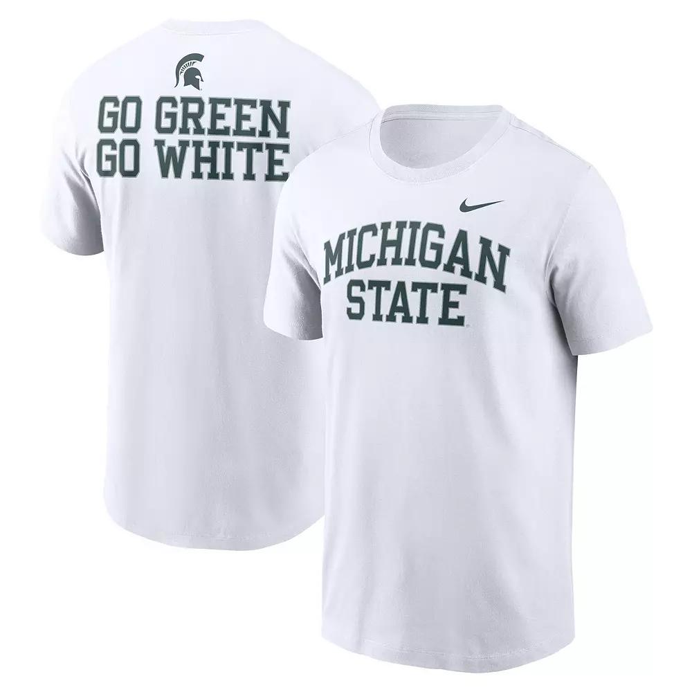 Men's Nike White Michigan State Spartans Blitz 2-Hit T-Shirt, Size: XL Product Image