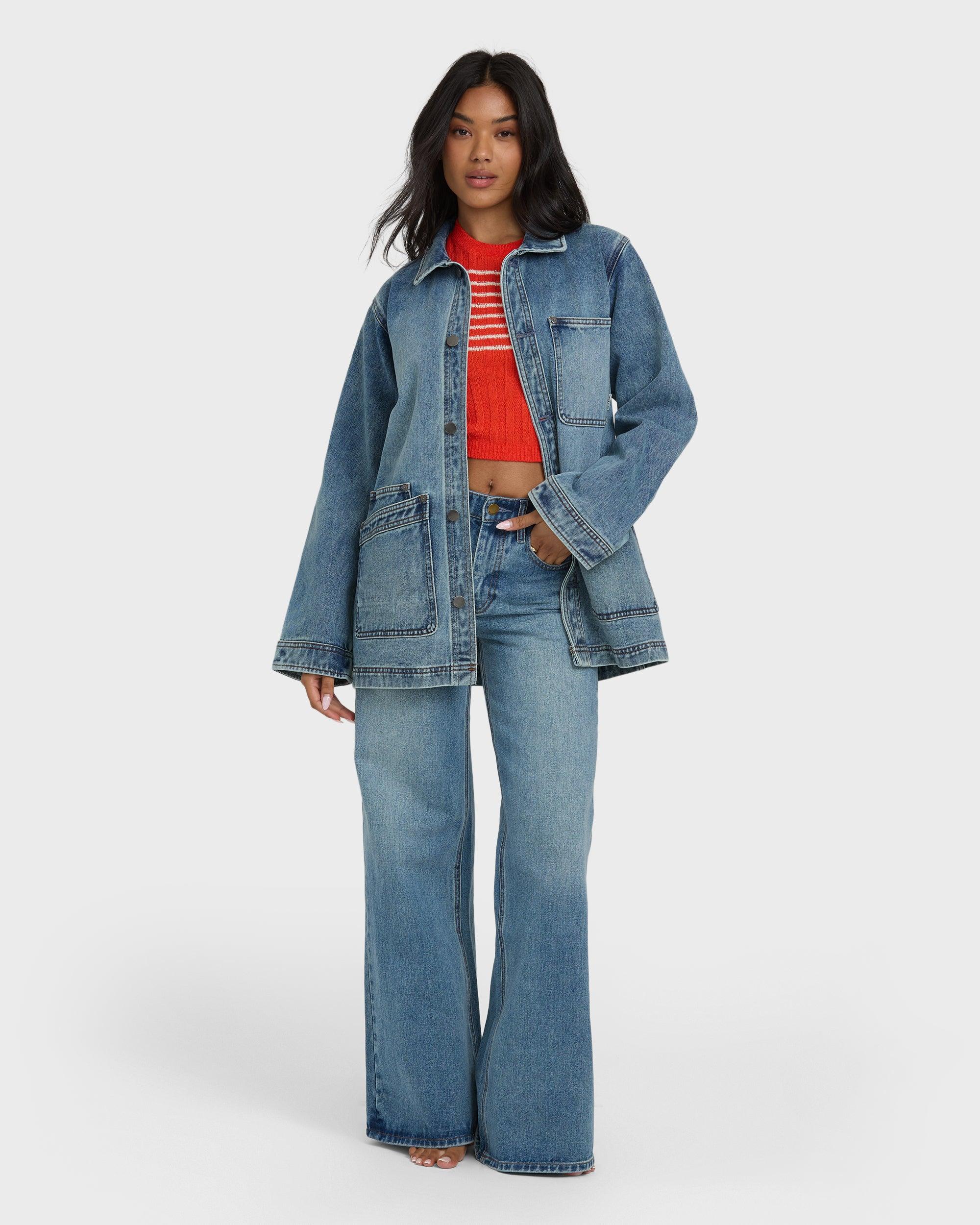 Denim Chore Coat - Atlantic Deep Female Product Image