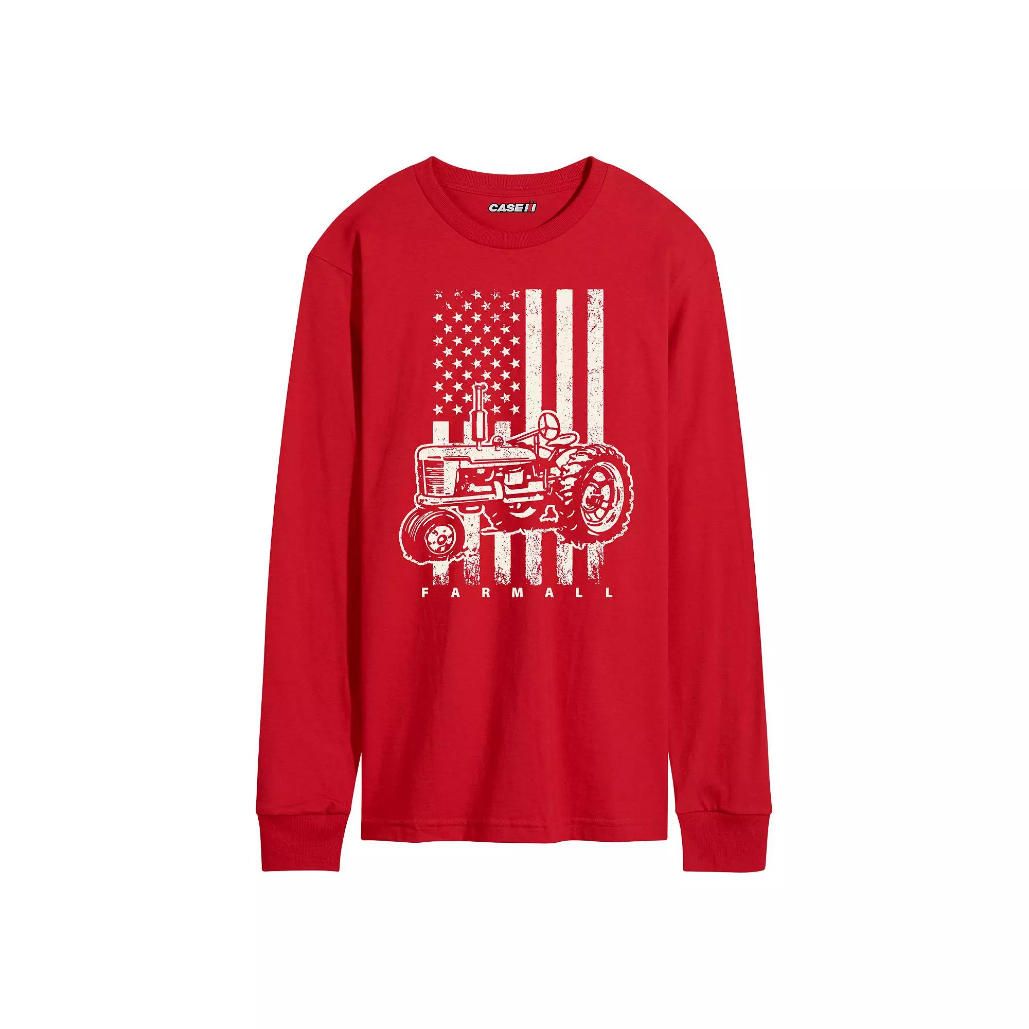 Men's Case IH American Flag Long Sleeve Graphic Tee,  Product Image