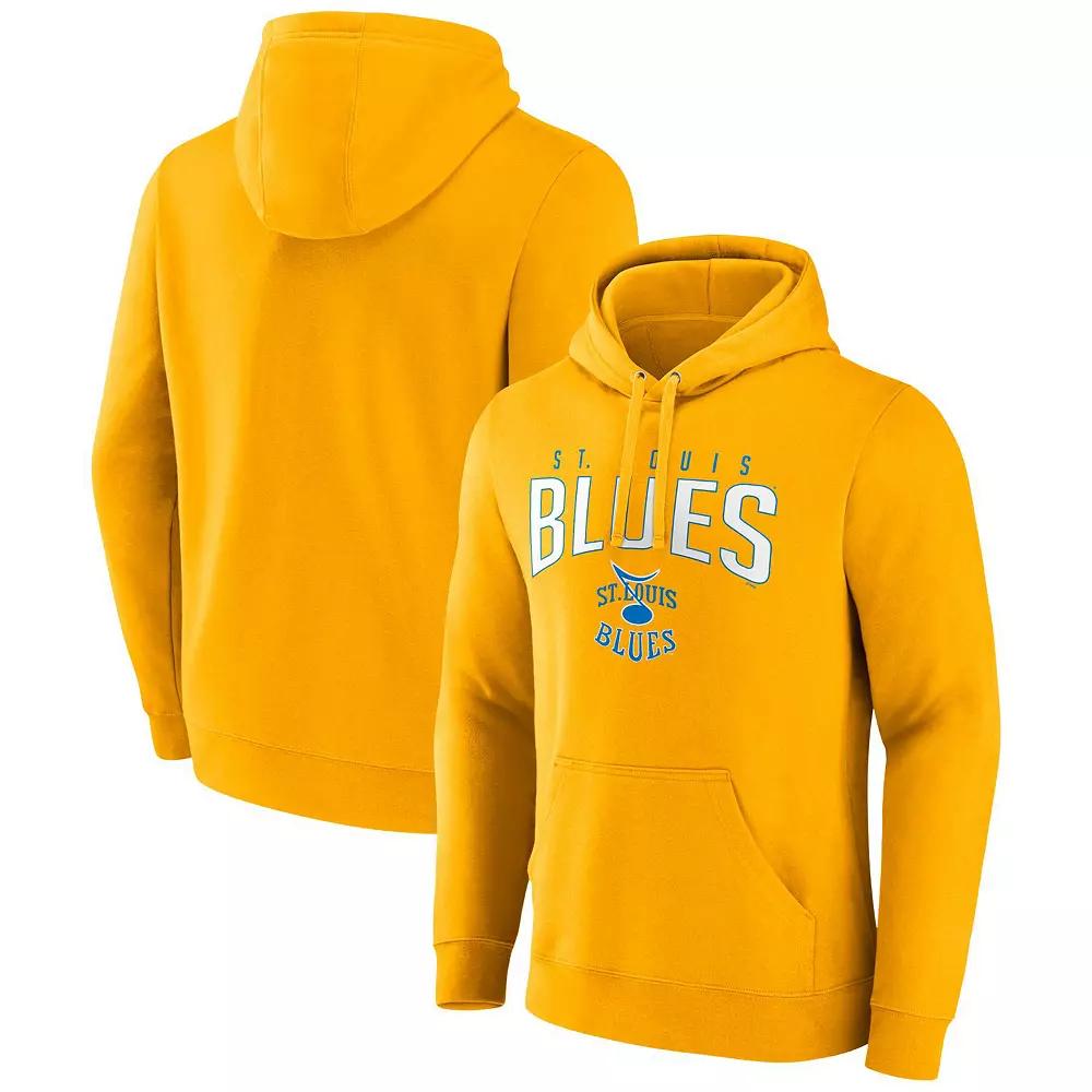 Men's Fanatics Branded Gold St. Louis Blues Special Edition 2.0 Wordmark Pullover Hoodie,  Product Image