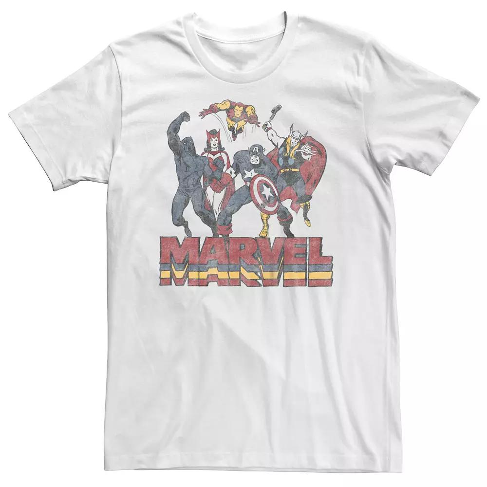 Big & Tall Marvel Comics Vintage Supers Lineup Tee, Men's,  Product Image