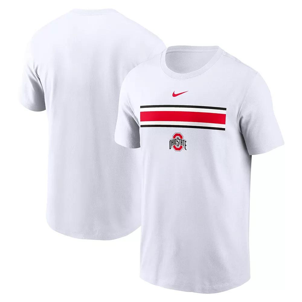 Men's Nike White Ohio State Buckeyes Campus Pattern T-Shirt,  Product Image