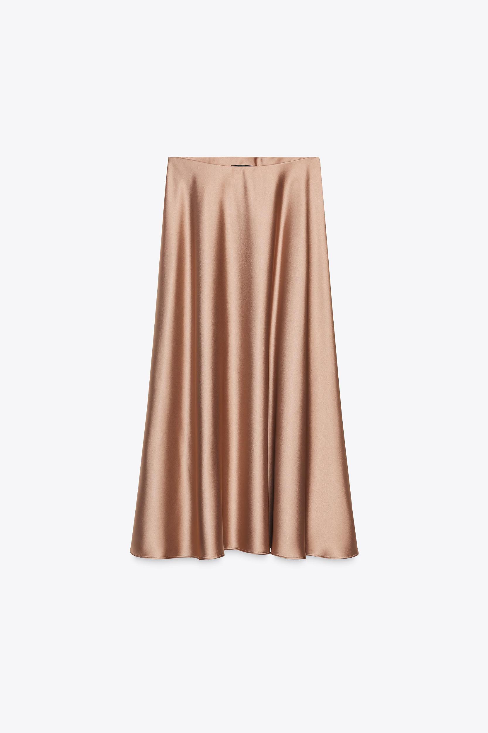 SATIN MIDI SKIRT Product Image