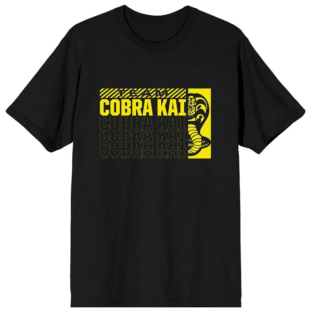 Men's Cobra Kai Team Cobra Kai Tee, Size: Large, Black Product Image
