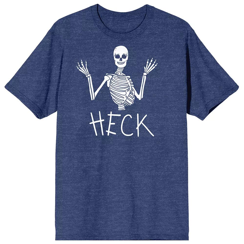 Men's Halloween Half Skeleton "Heck" Graphic Tee,  Product Image
