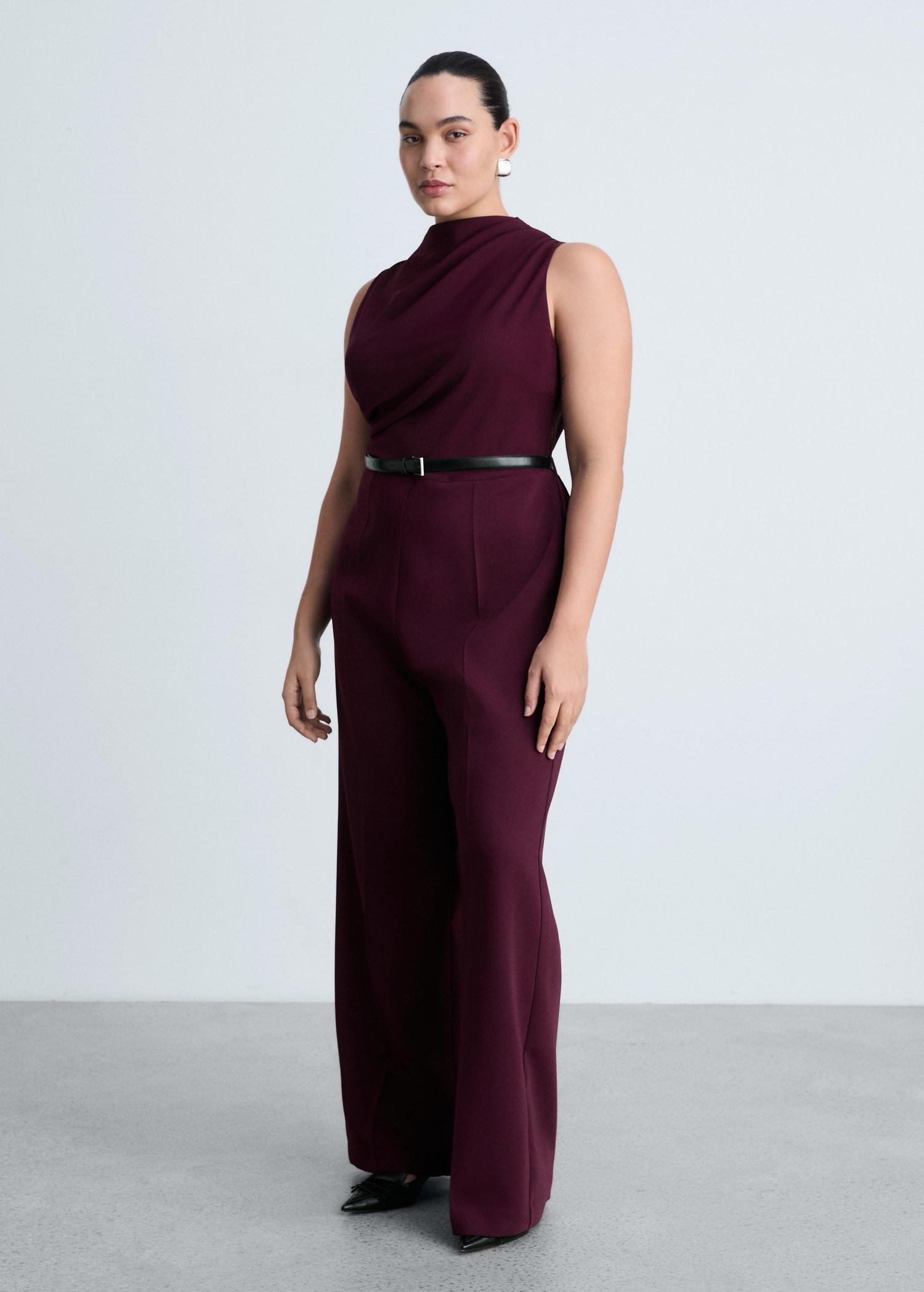 Belt long jumpsuit - Women | MANGO USA Product Image
