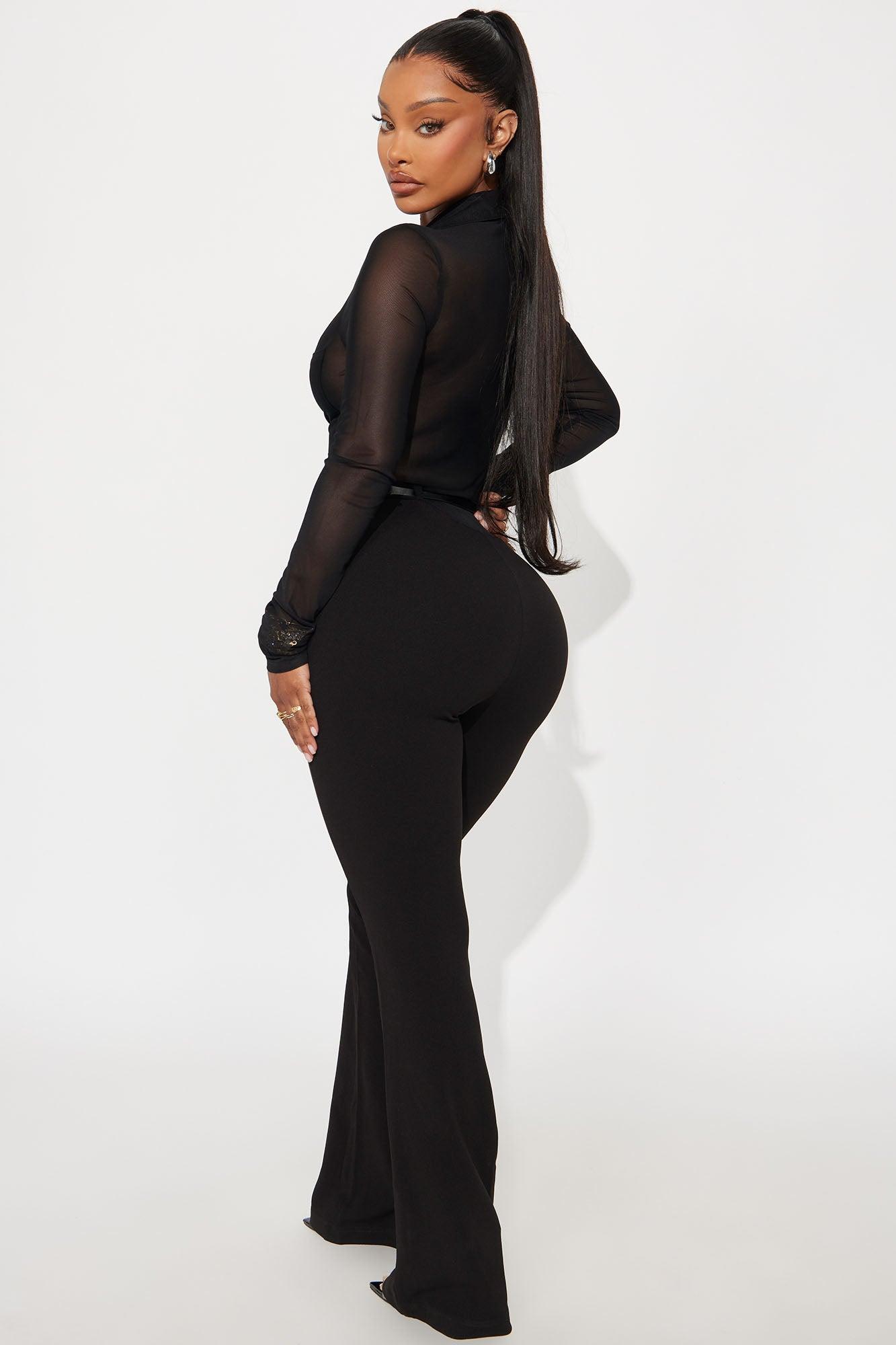 Ava Belted Jumpsuit - Black Female Product Image