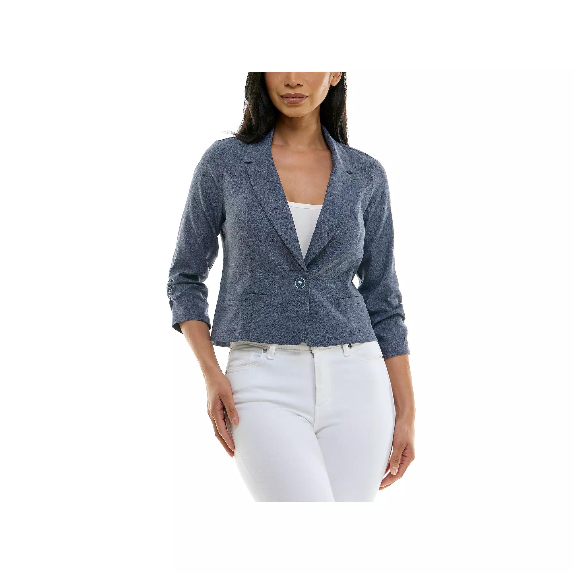 Women's Nina Leonard Cropped Stripe Blazer,  Product Image