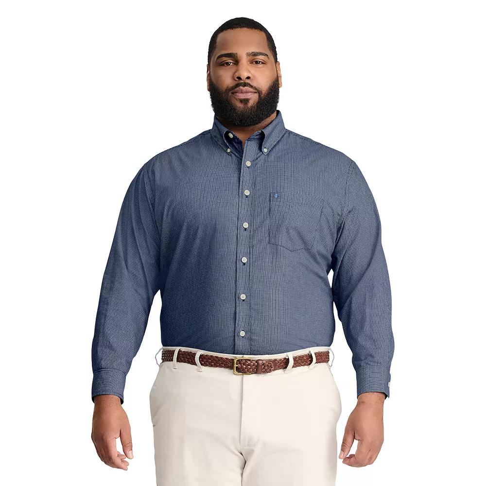Big & Tall IZOD Performance Long Sleeve Plaid Button Down Shirt, Men's,  Product Image