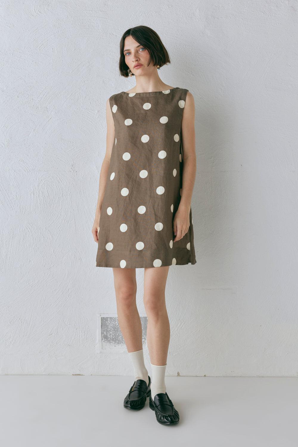 Aftersun Linen Mini Dress Spot Product Image