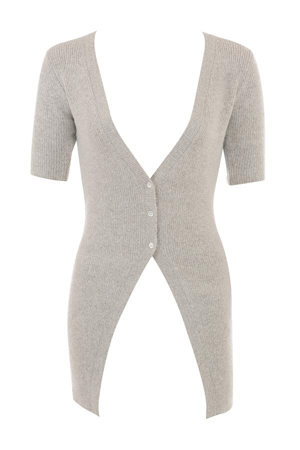 Opal  oatmeal ribbed knit cardigan - sale Product Image