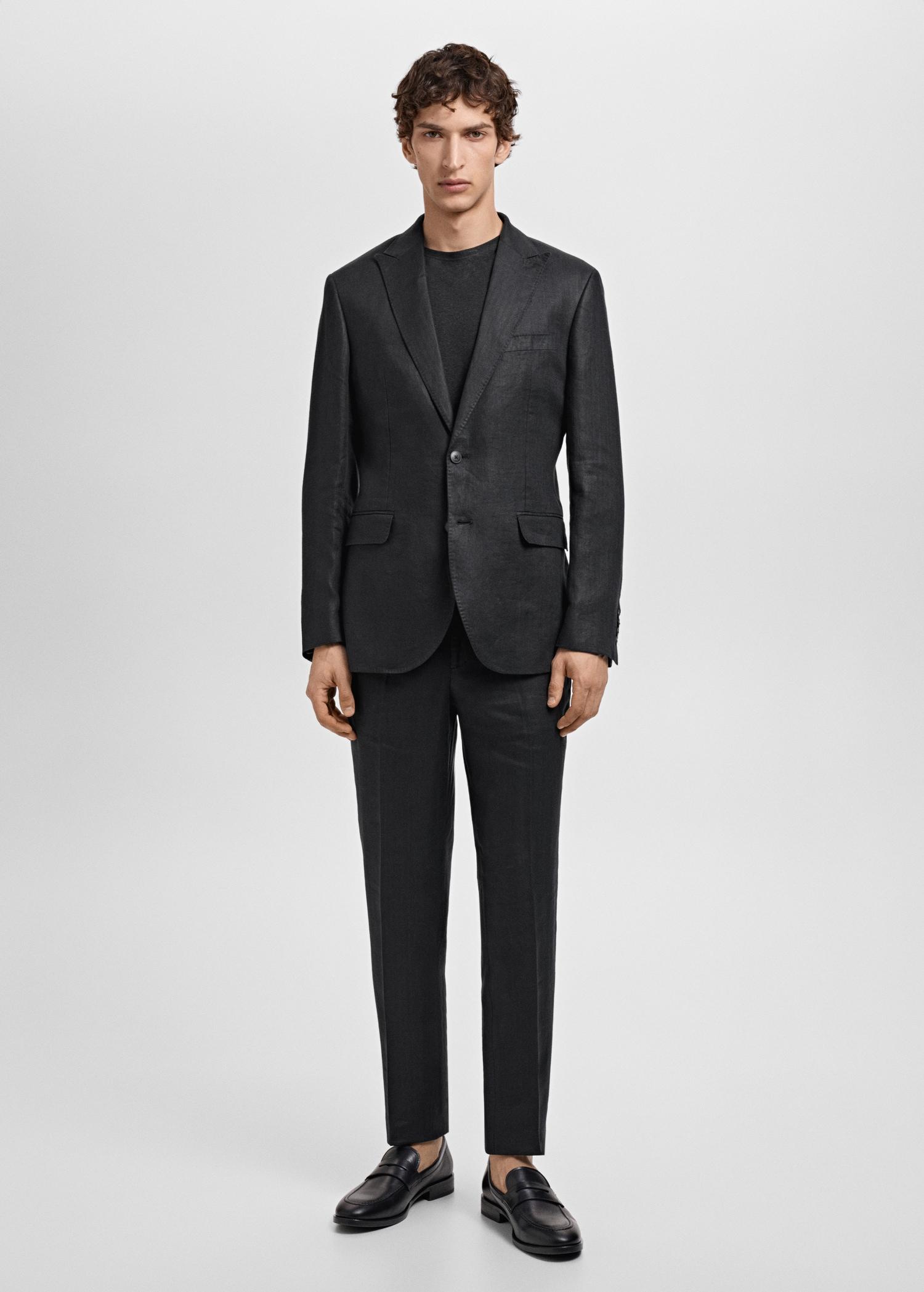 Amalfi 100% linen slim-fit suit blazer - Men | MANGO USA Product Image