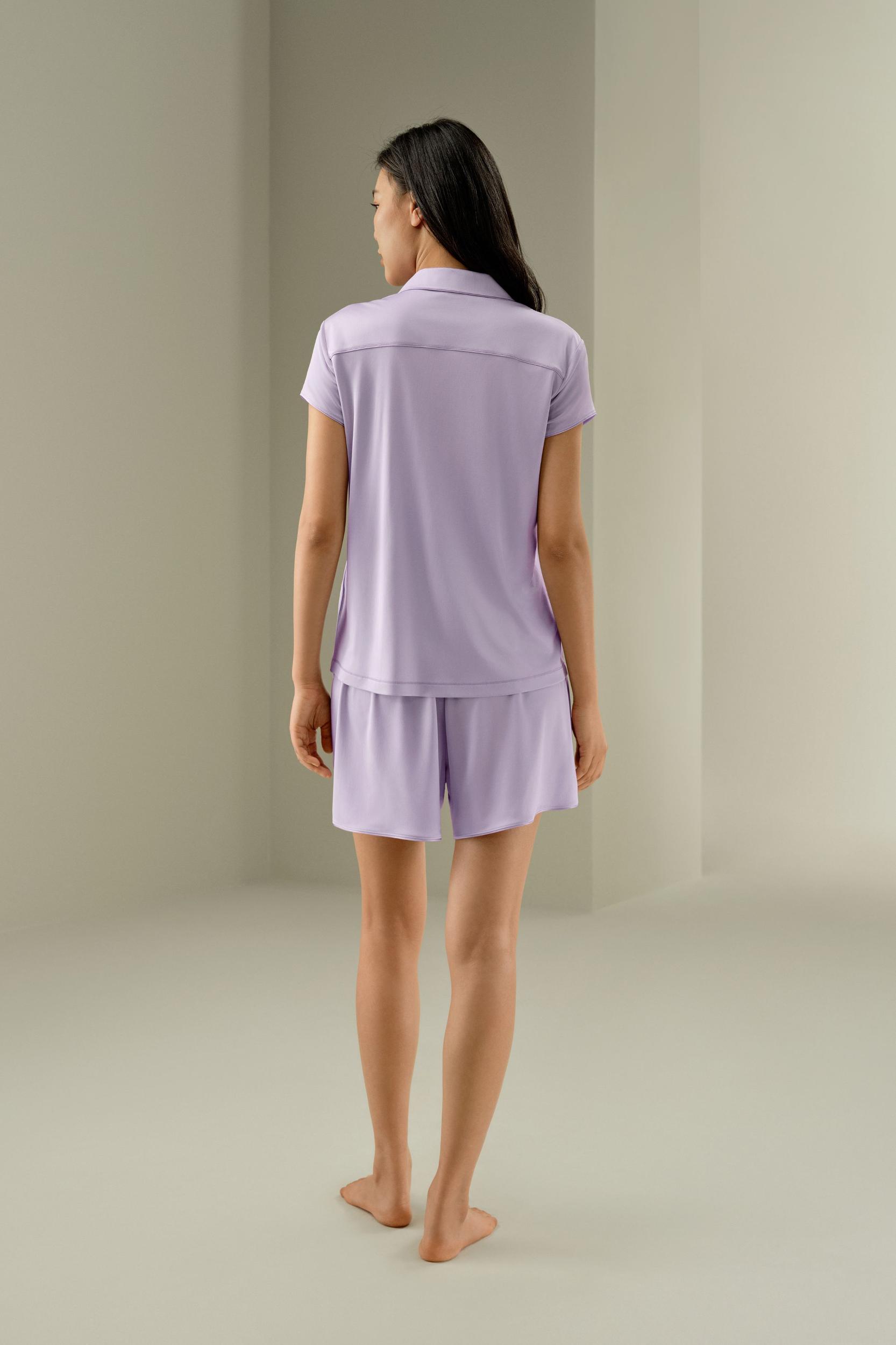 Pure Silk Jersey Short Sleeve Pajama Set Product Image
