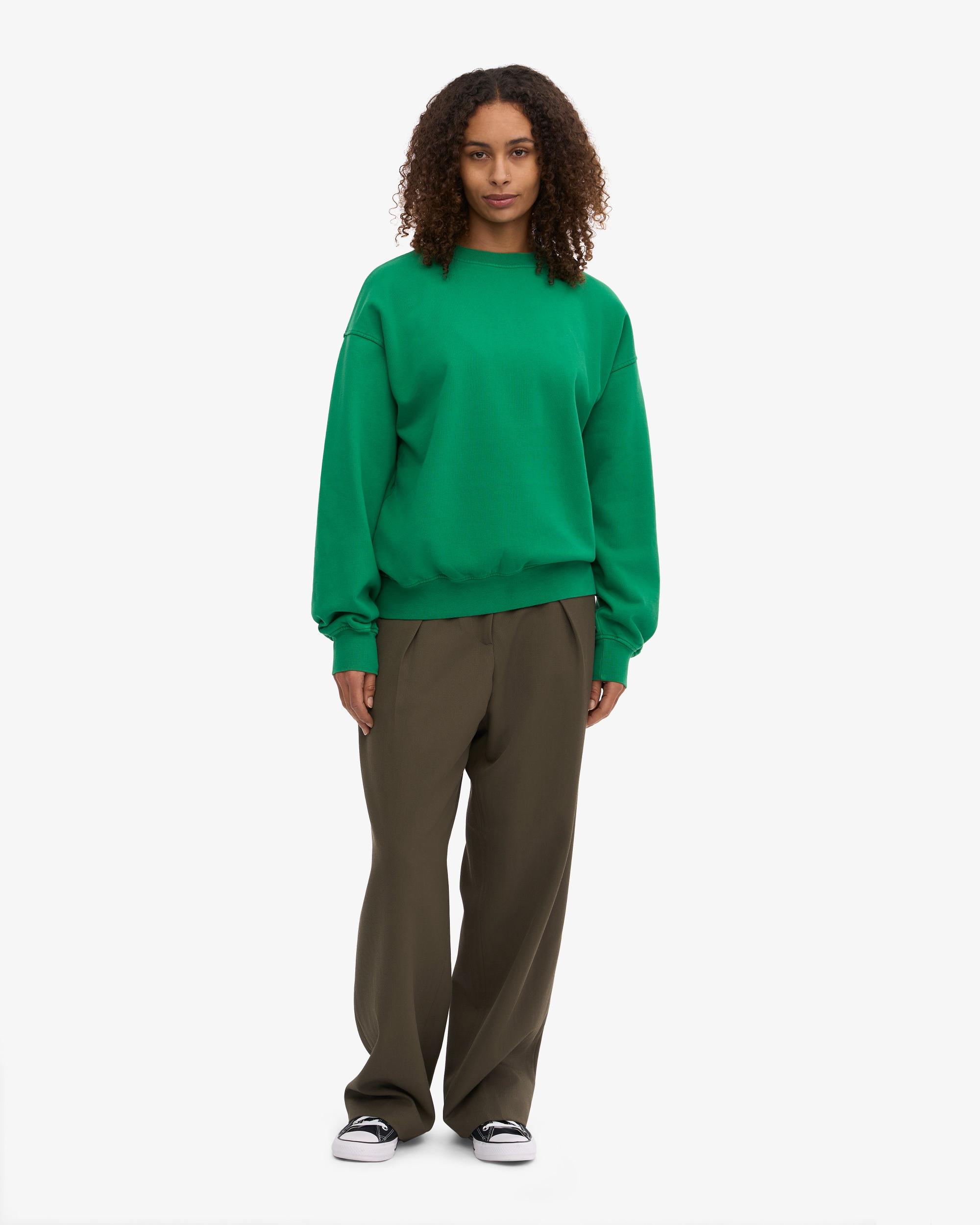 Organic Oversized Crew - Kelly Green Product Image