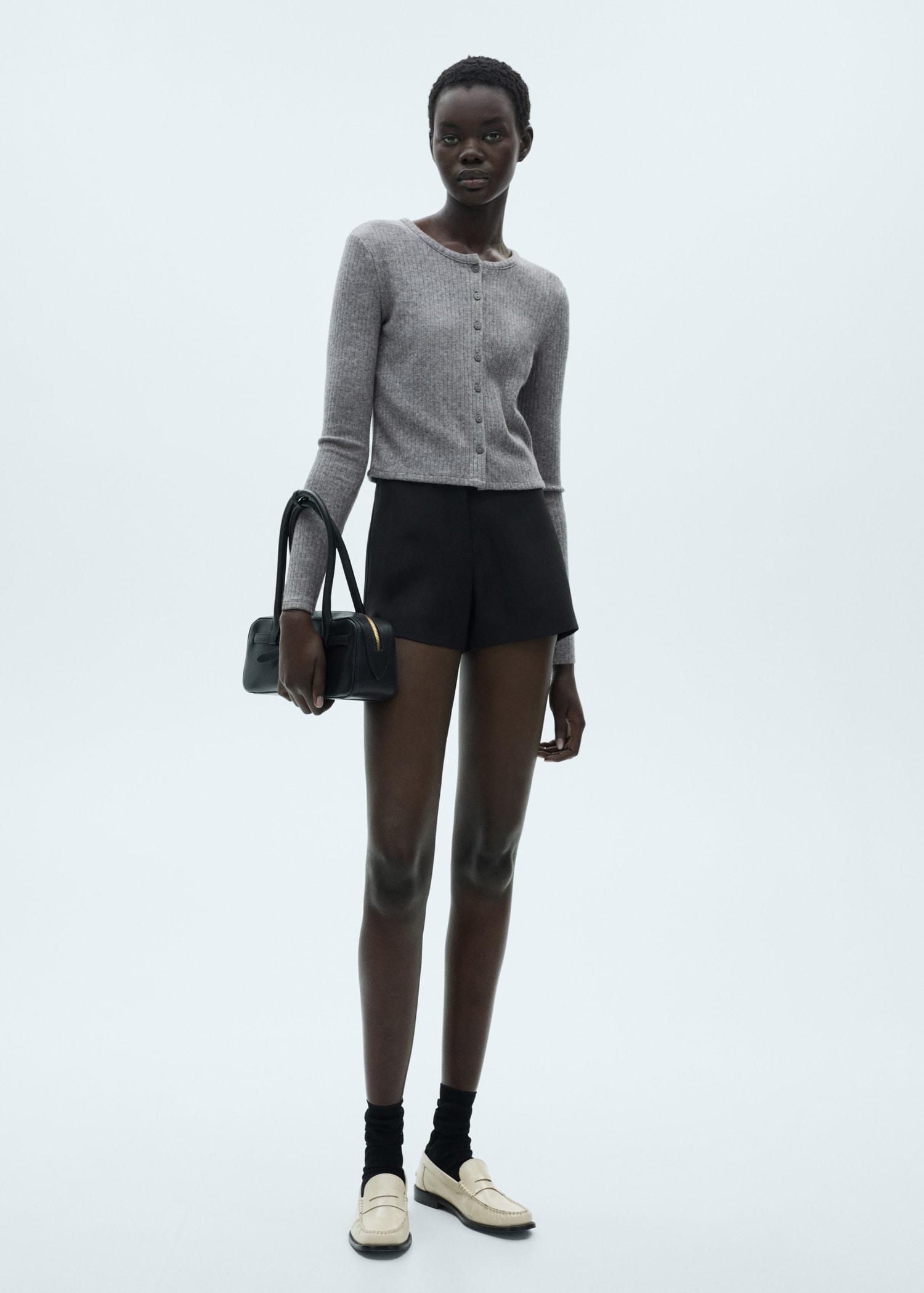 Buttoned ribbed cardigan - Women | MANGO USA Product Image