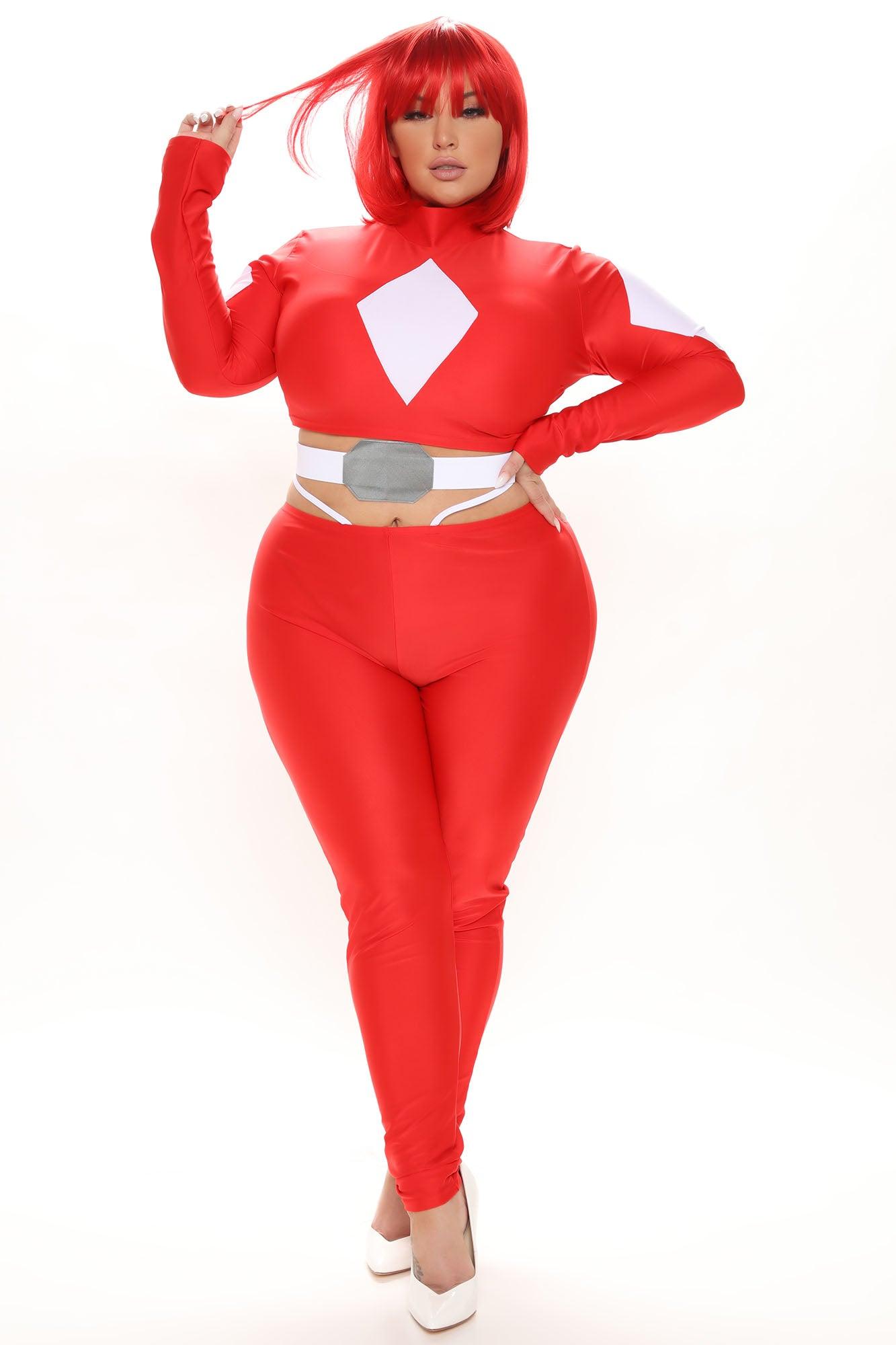 Power Sexy Superhero 4 Piece Costume Set - Red/combo Product Image