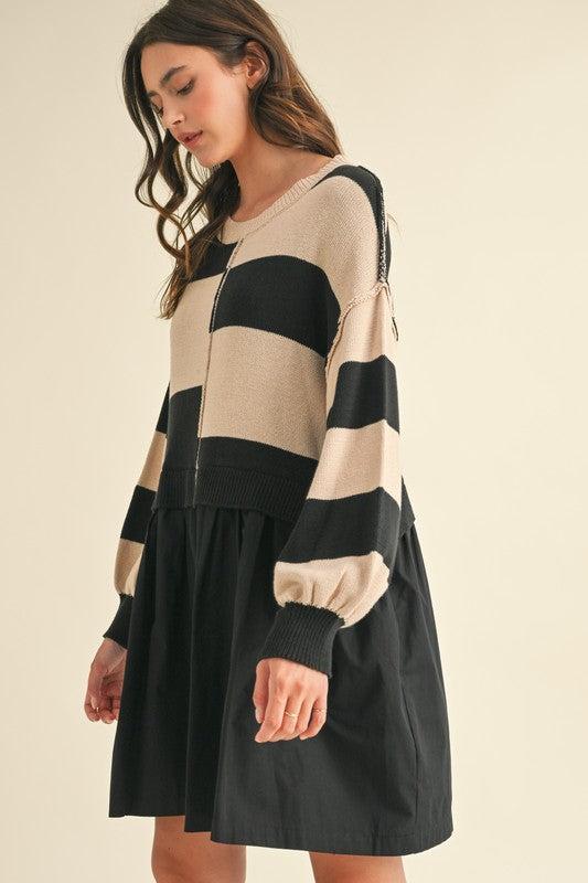 Sweater Knit Top Comfy Dress Product Image