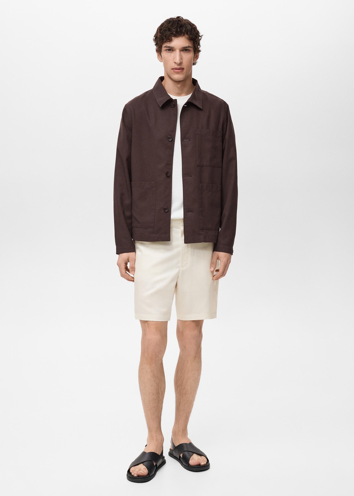 Straight fluid bermuda shorts - Men | MANGO USA Product Image