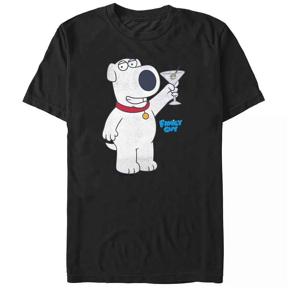 Big & Tall Family Guy Brian Having A Martini Graphic Tee, Men's,  Product Image