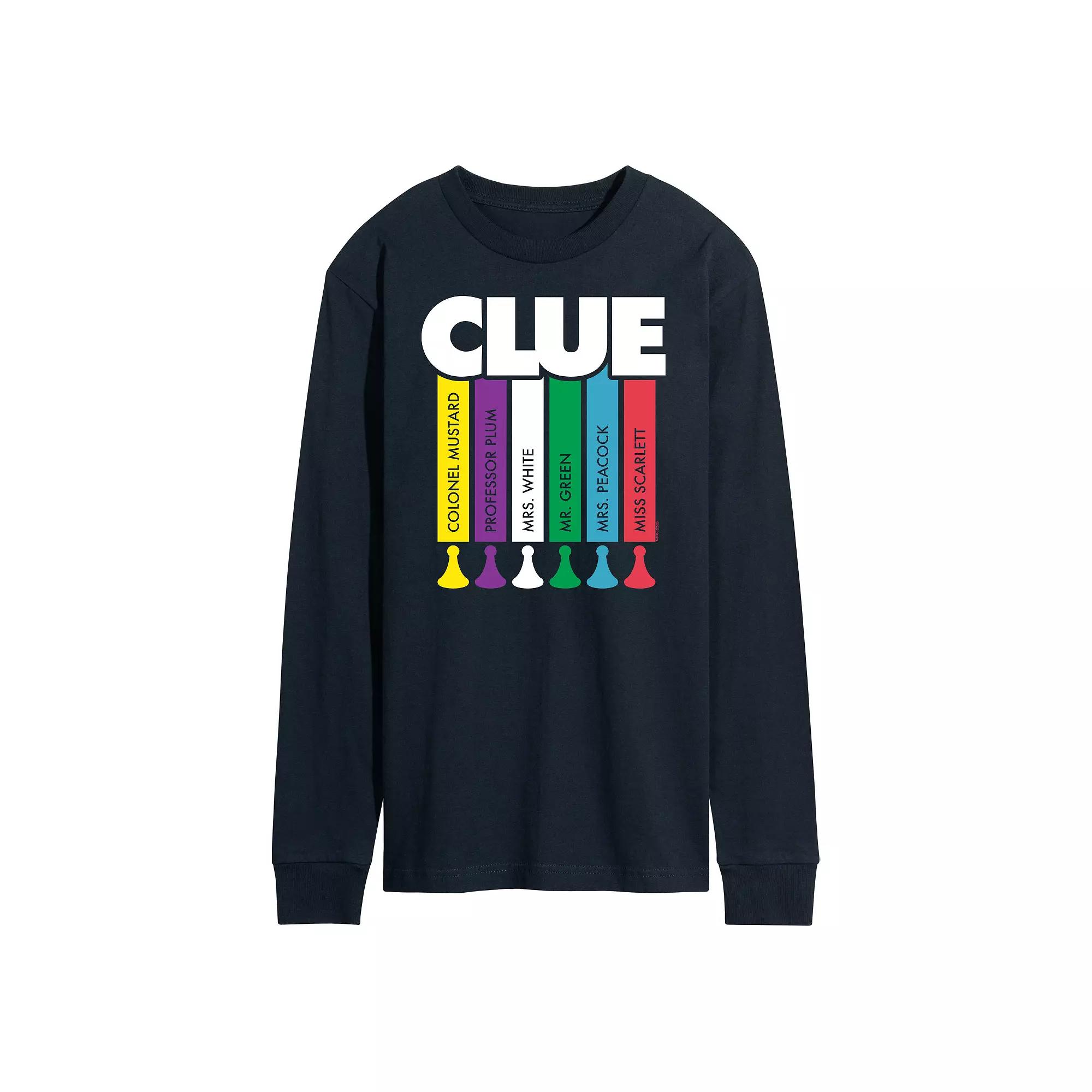 Men's Clue Logo Characters Long Sleeve Graphic Tee by Hasbro,  Product Image