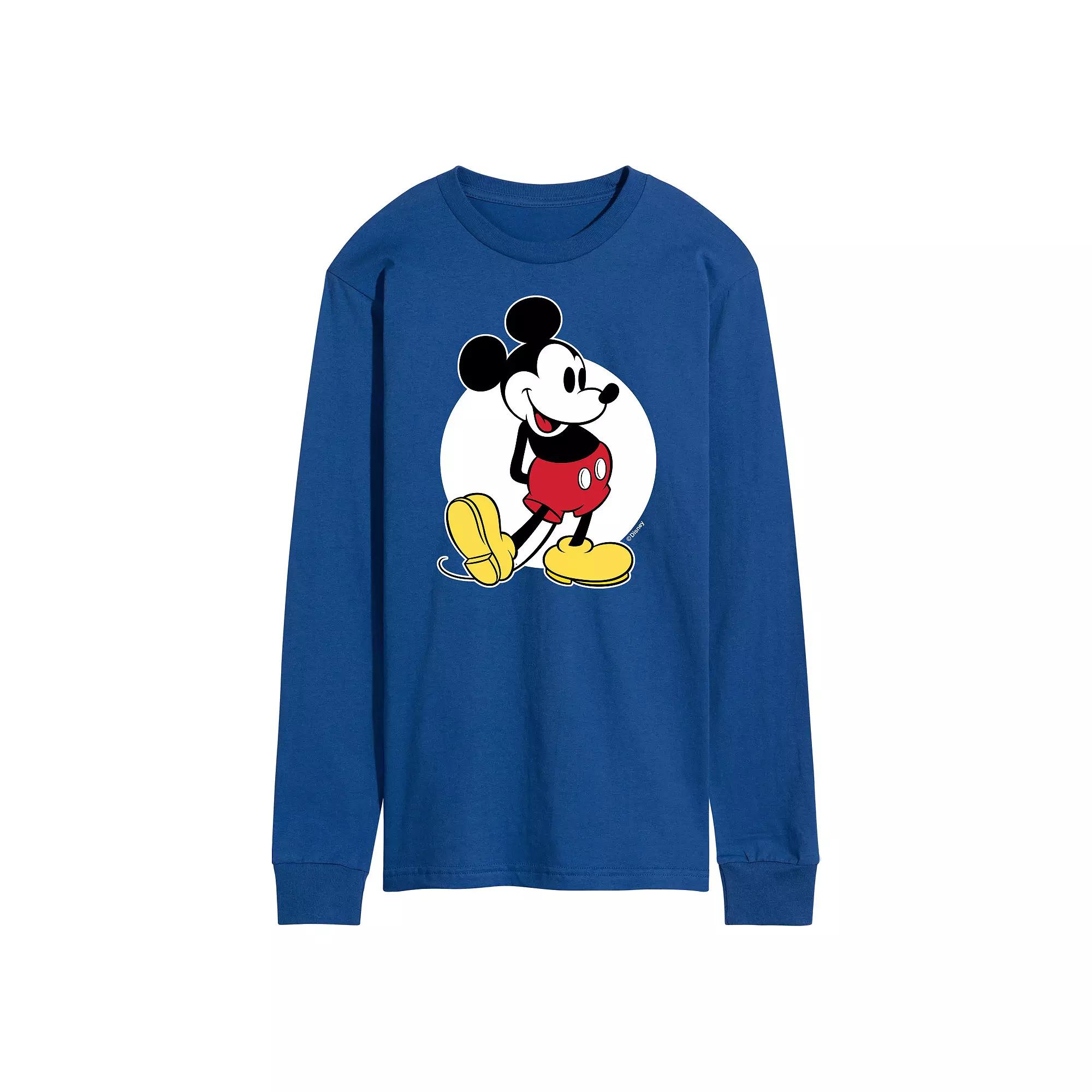 Disney's Mickey Mouse Men's Classic Long Sleeve Graphic Tee,  Product Image