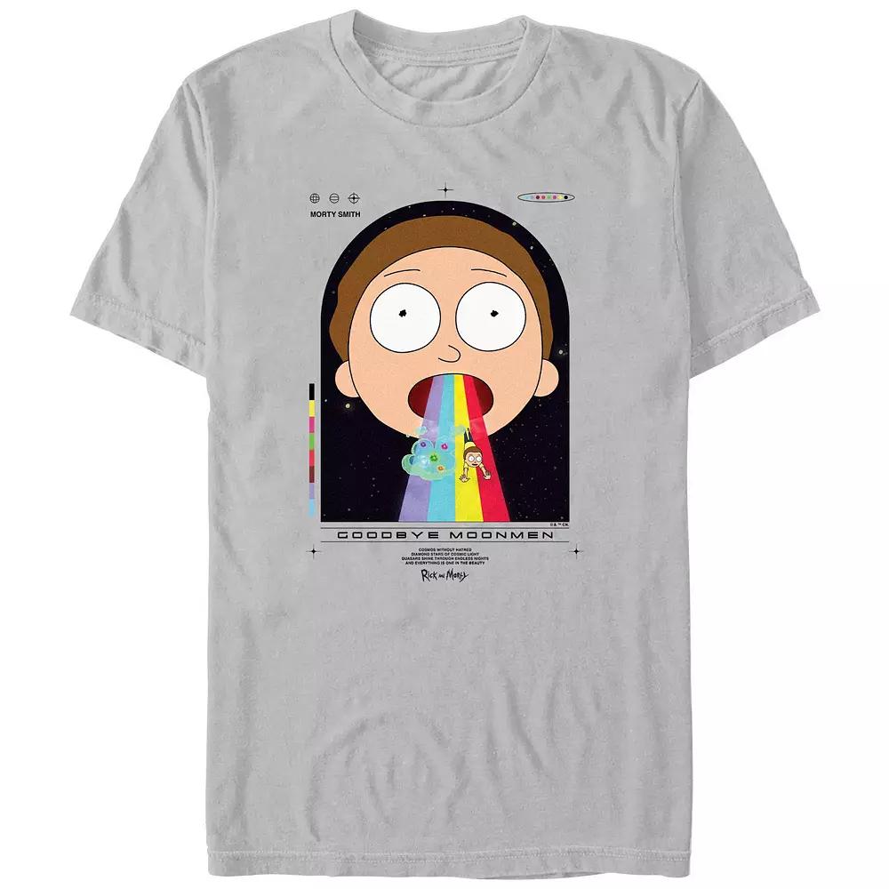 Men's Rick And Morty Rainbow Slide Graphic Tee,  Product Image
