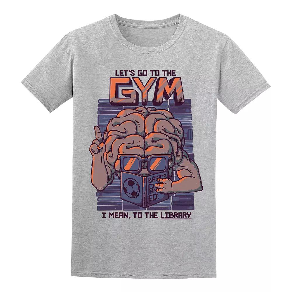 Men's COLAB89 by Threadless Lets Go To The Gym Tee, Size: Small, Sport Gray Product Image