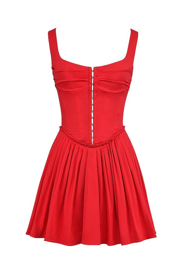 Cupid  scarlet pleated mini dress Product Image