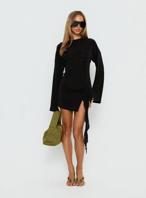 Cosmic Mini Dress Obsidian Product Image