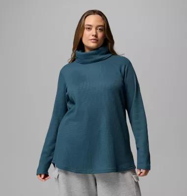 Columbia Womens Holly Hideaway Waffle Cowl Neck Pullover - Plus Size- Product Image