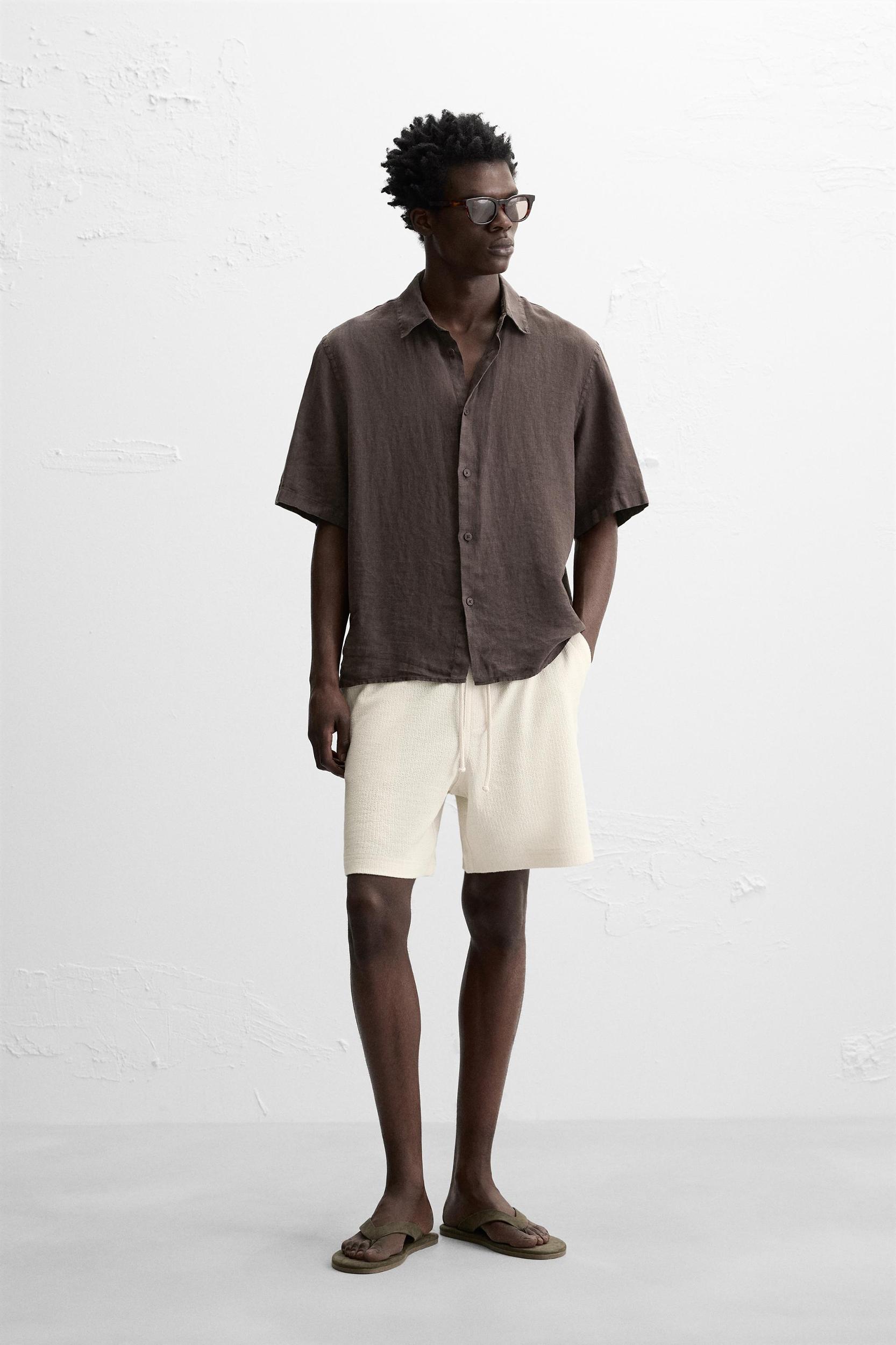 TEXTURED JOGGER SHORTS Product Image