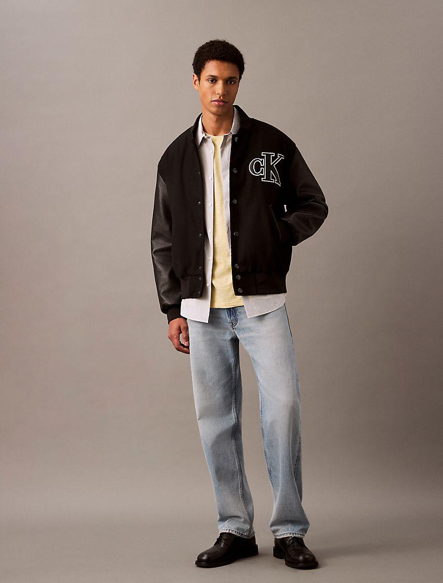Varsity Monogram Logo Bomber Jacket Product Image