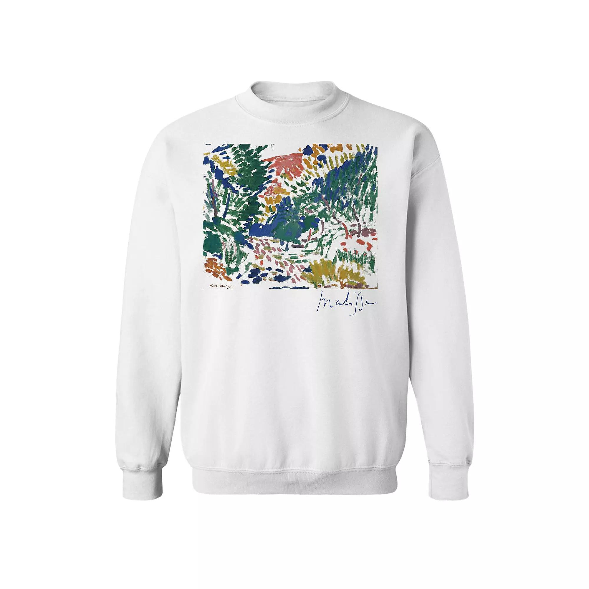 Junior's Matisse Landscape Graphic Fleece Sweatshirt, Women's, Size: Medium, White Product Image