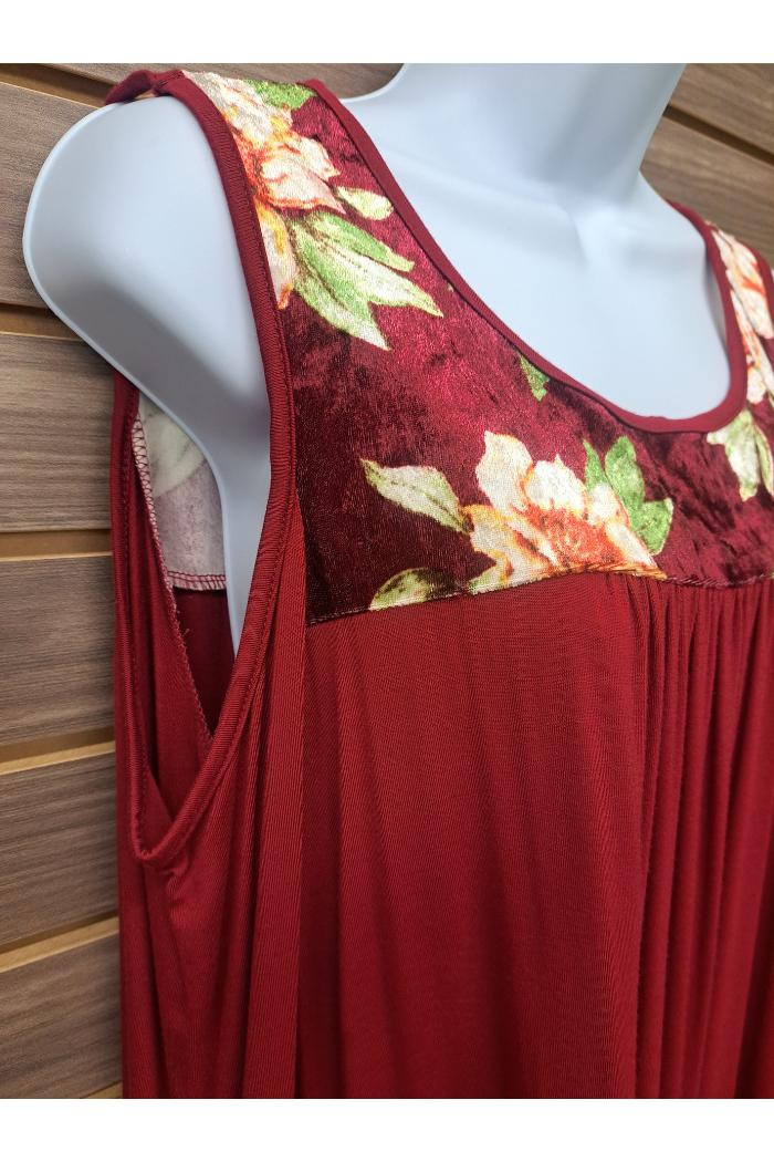 Long sleeve cold shoulder floral top Product Image