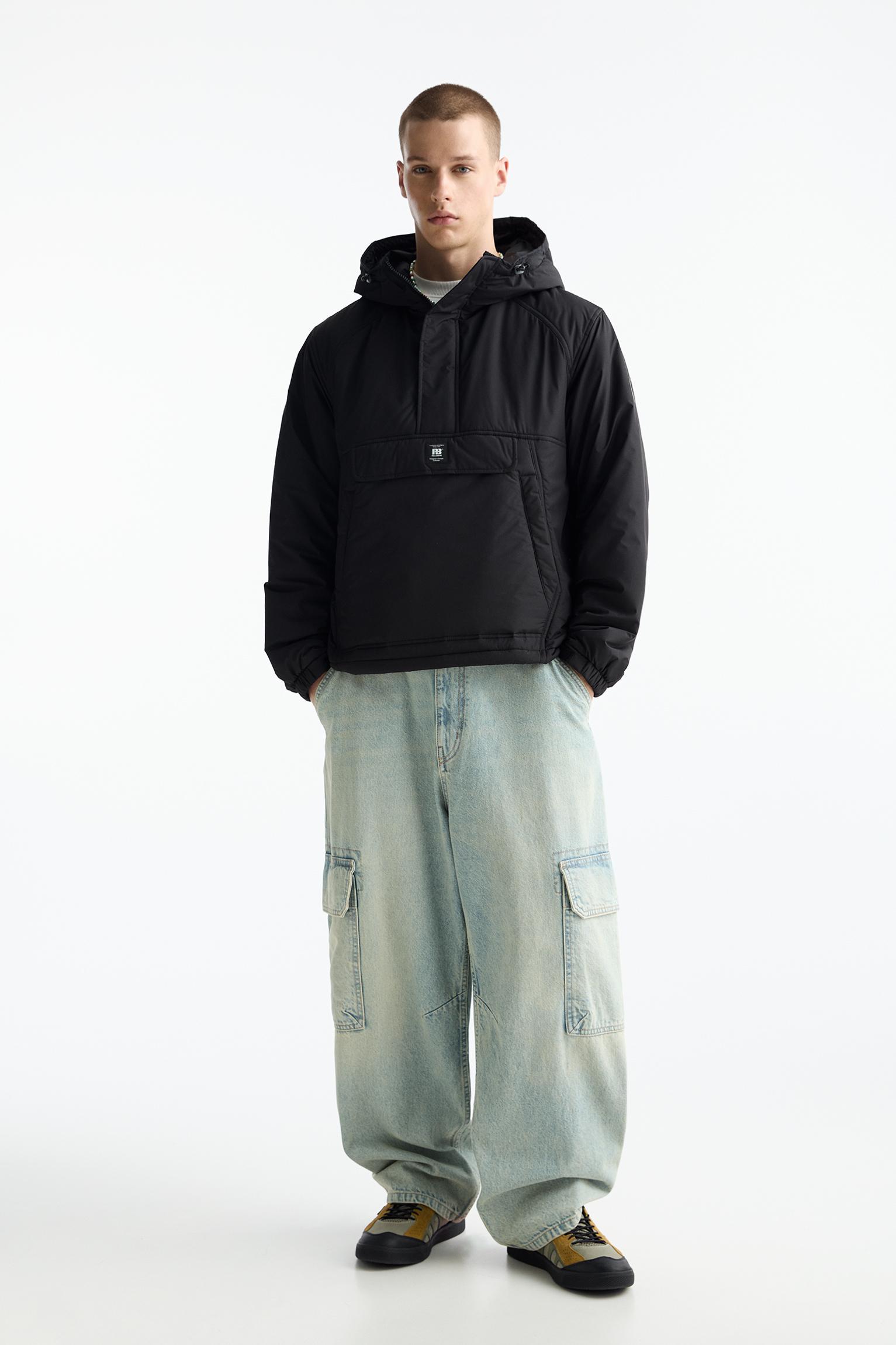 Jacket with pouch pocket and logo Product Image