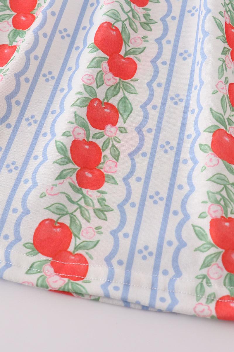 Apple print bow dress Product Image