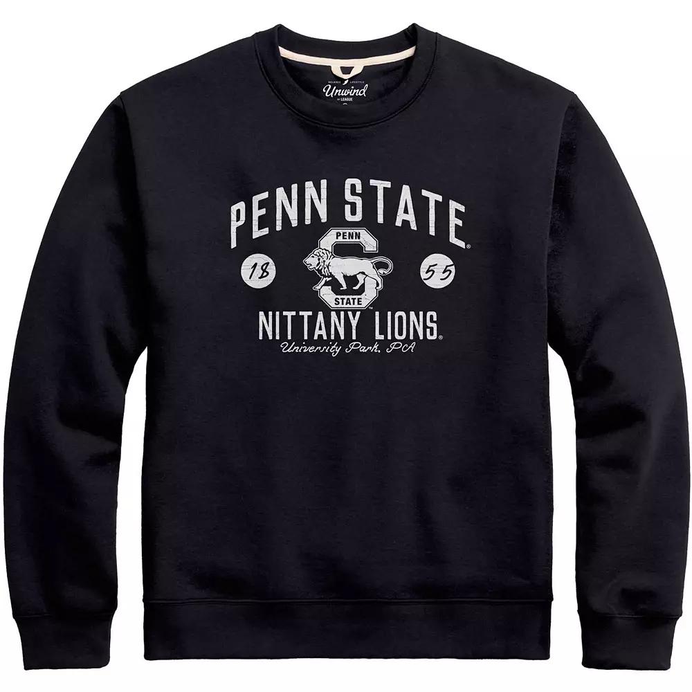 Men's League Collegiate Wear Navy Penn State Nittany Lions Bendy Arch Essential Pullover Sweatshirt,  Product Image