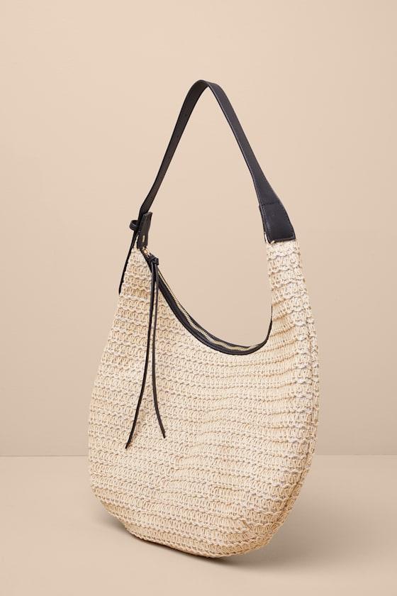 Deyna Natural Woven Raffia Shoulder Bag Product Image