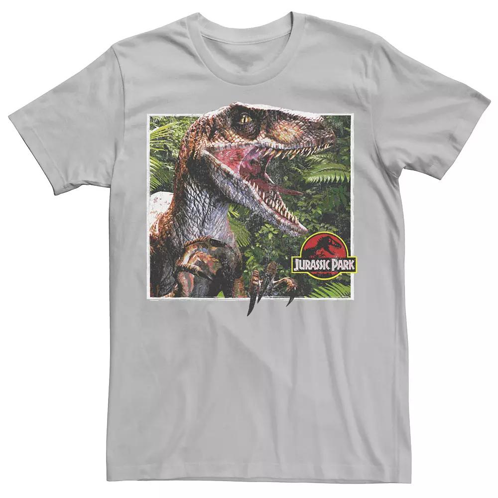 Men's Jurassic Park Raptor Coming Out Of Forest Graphic Tee,  Product Image