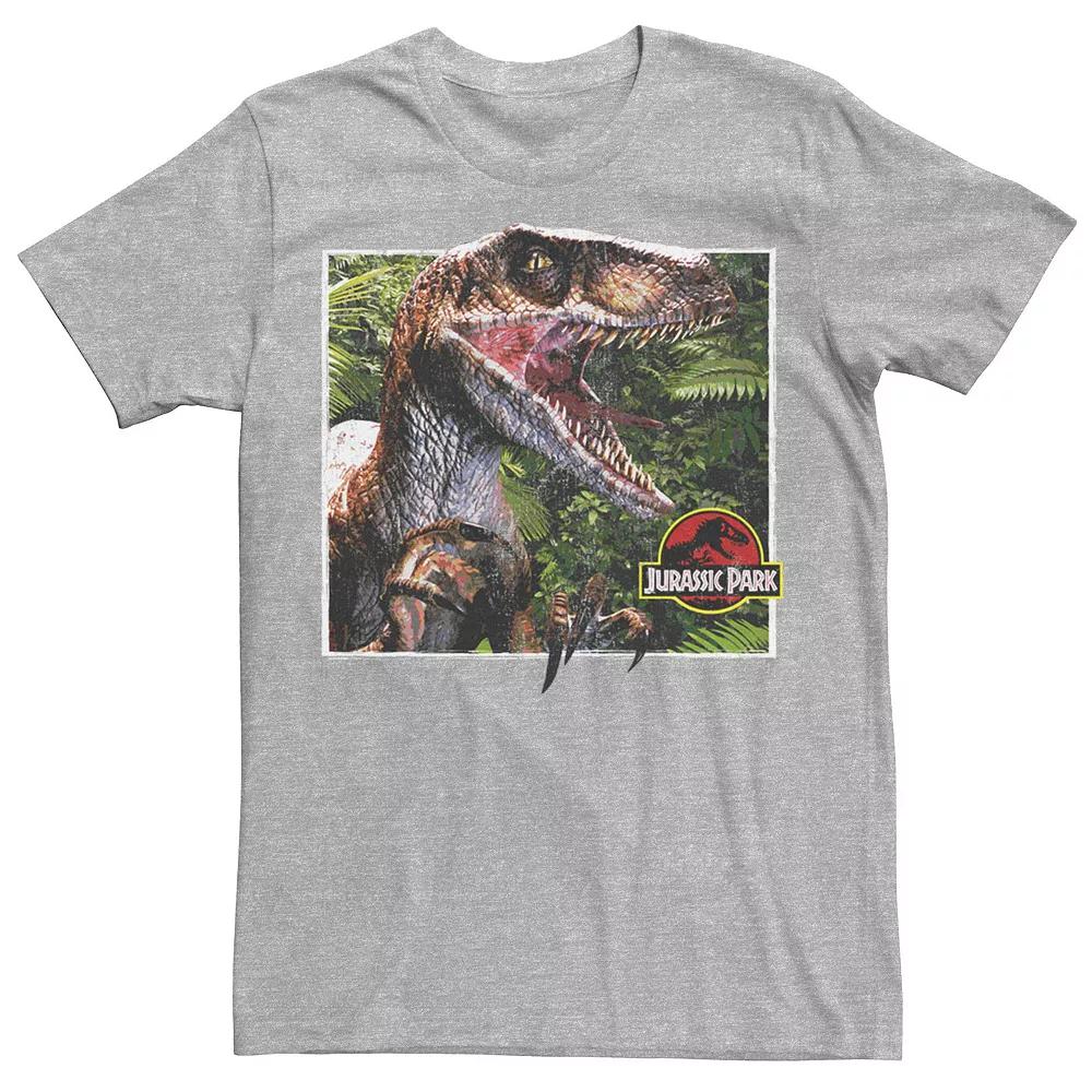 Men's Jurassic Park Raptor Coming Out Of Forest Graphic Tee,  Product Image