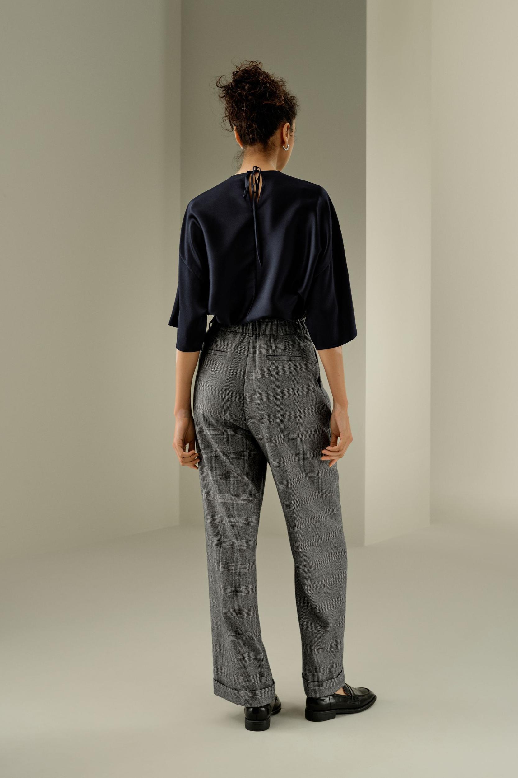 Wide leg wool-flannel suit trousers Product Image