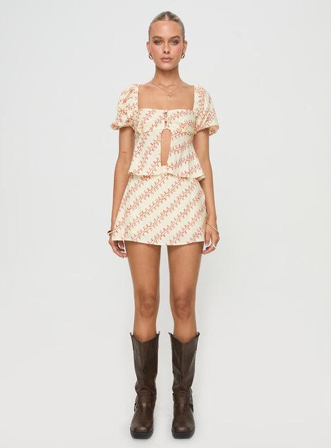 Adios Linen Blend Skort Multi Product Image